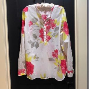 XL Talbots Blouse with Optional Roll Sleeves